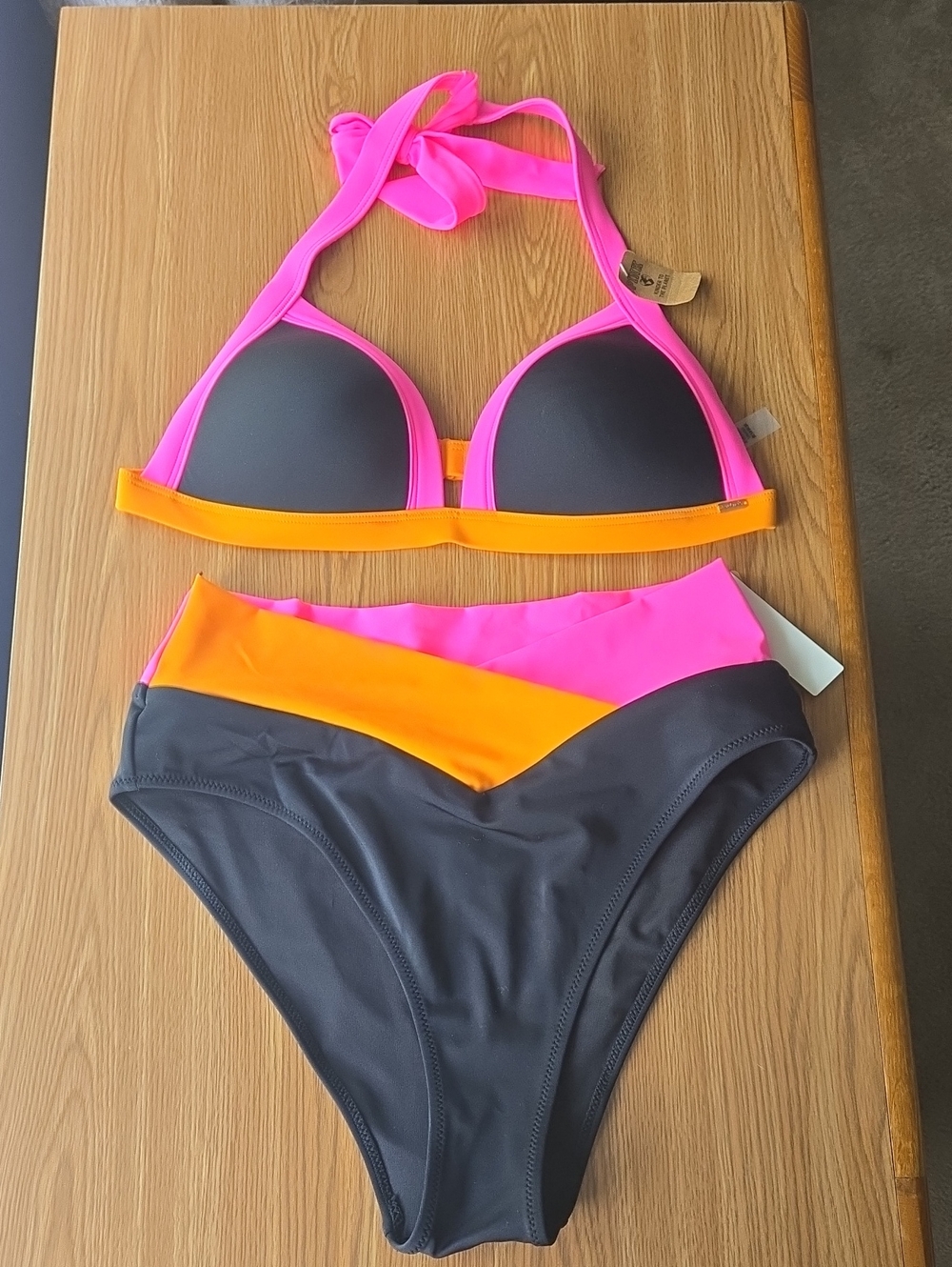 Victoria's Secret PINK Colorblock Crossover Bikini